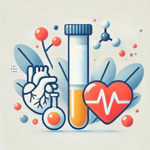 a heart and and lab test representing the cardio iq lipid panel for heart health