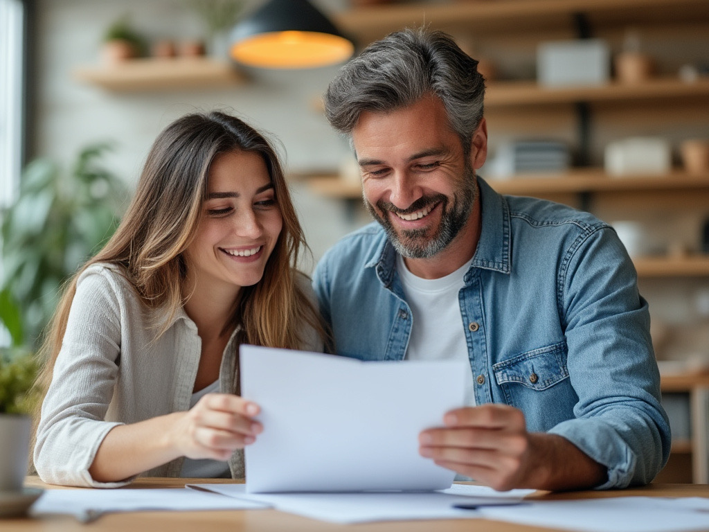 man and woman reviewing lab test results from true health labs