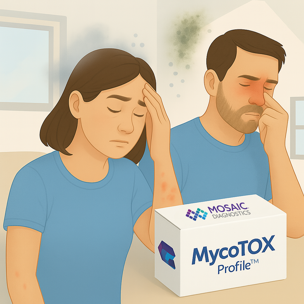 Persons sneezing and brain fog because of mold in their house but use mycotoxin mold testing to find the cause of their mold symptoms.