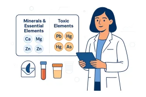 A clinician presenting the difference between essential element and toxic element lab testing for TrueHealthLabs.com.