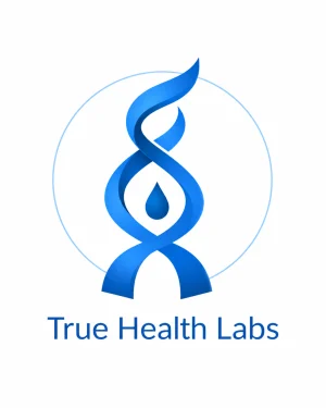 A blue True Health Labs icon representing a way to order labs tests online.